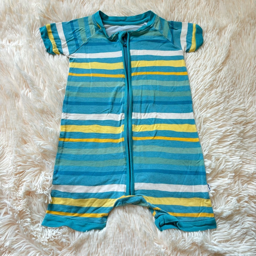 Little Sleepies Garden Stripes Shorty Romper 12/18